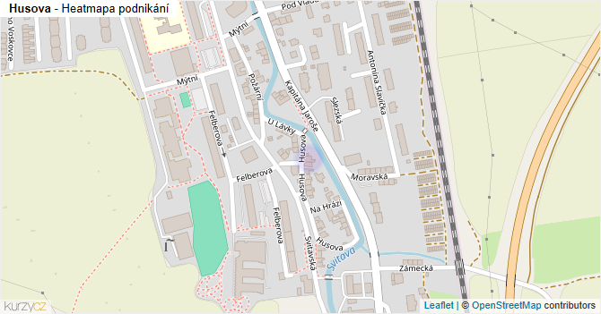 Husova - mapa podnikání