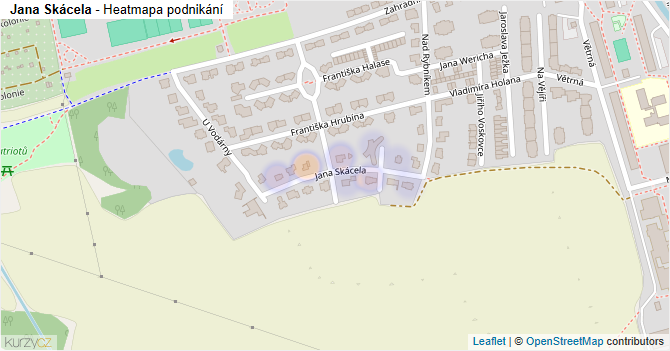 Jana Skácela - mapa podnikání