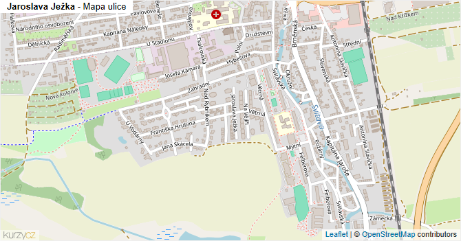 Jaroslava Ježka - mapa ulice