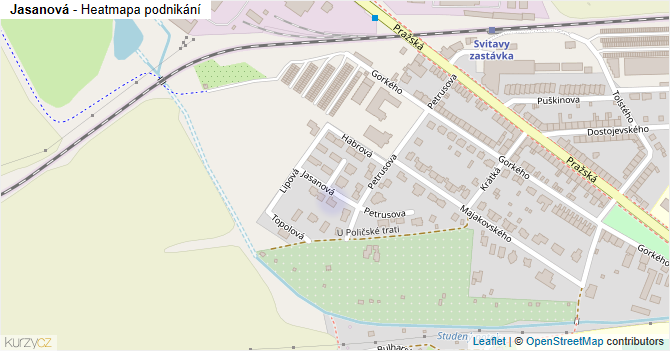 Jasanová - mapa podnikání