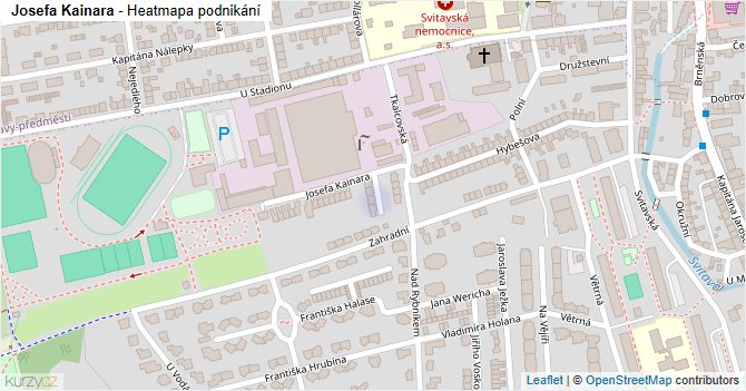 Josefa Kainara - mapa podnikání