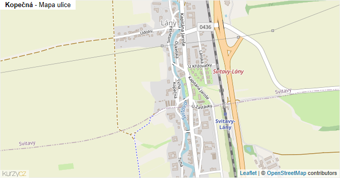 Kopečná - mapa ulice