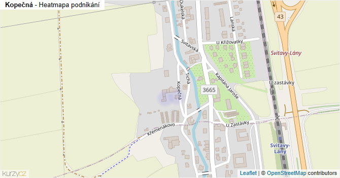 Kopečná - mapa podnikání