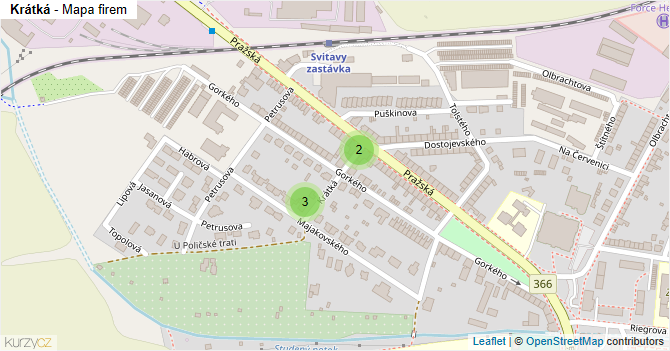 Krátká - mapa firem