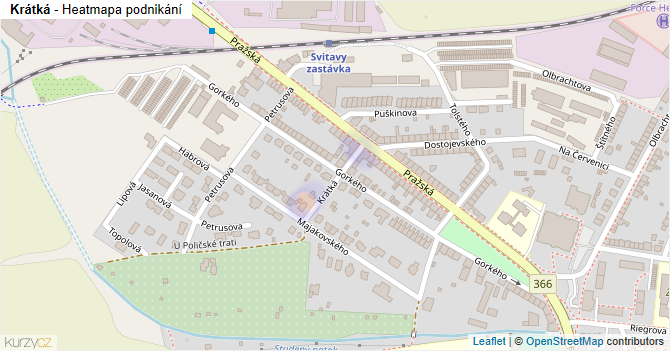 Krátká - mapa podnikání
