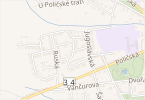 Kubánská v obci Svitavy - mapa ulice