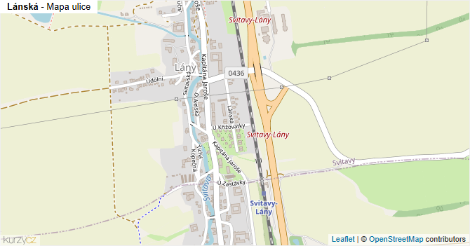Lánská - mapa ulice