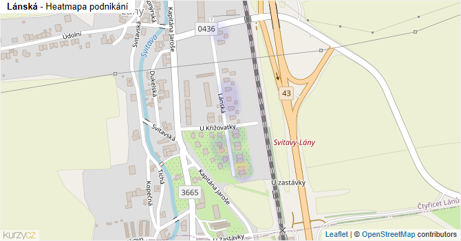 Lánská - mapa podnikání