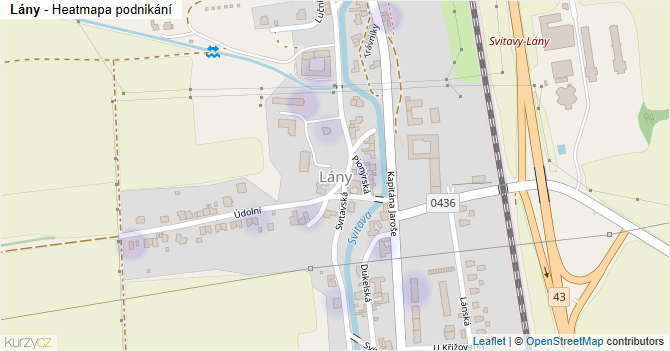 Lány - mapa podnikání