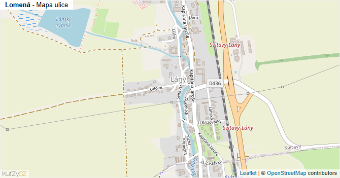 Lomená - mapa ulice