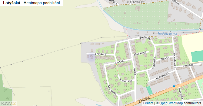Lotyšská - mapa podnikání