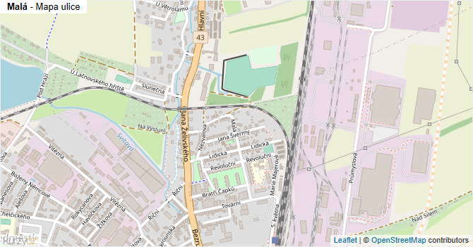 Malá - mapa ulice