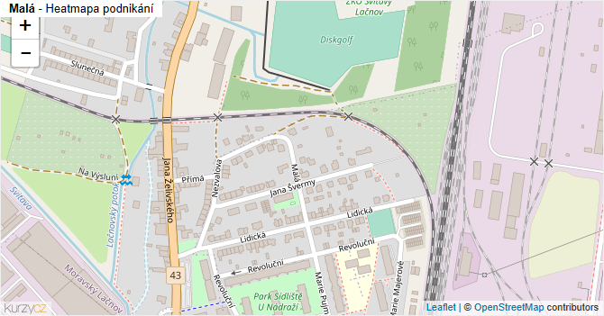 Malá - mapa podnikání