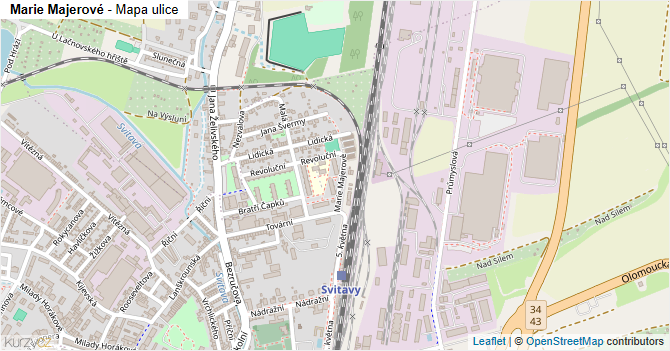 Marie Majerové - mapa ulice