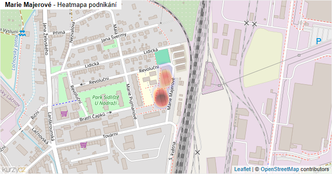 Marie Majerové - mapa podnikání