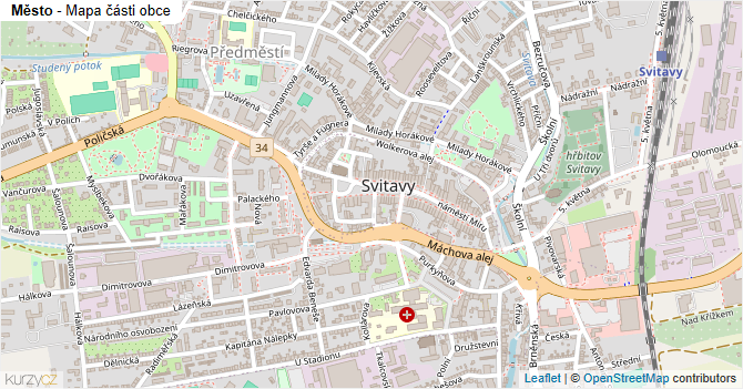 Město - mapa části obce