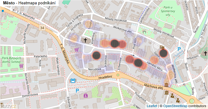 Město - mapa podnikání
