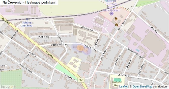 Na Červenici - mapa podnikání