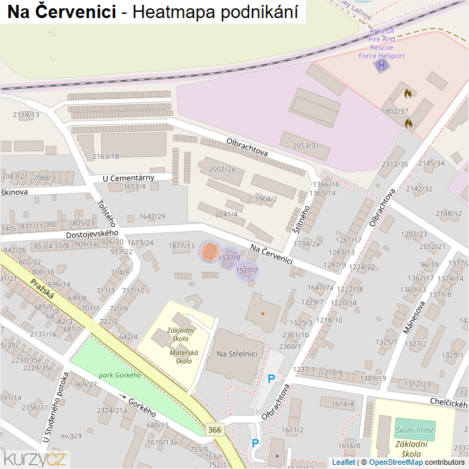 Mapa Na Červenici - Firmy v ulici.