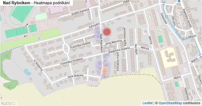 Nad Rybníkem - mapa podnikání