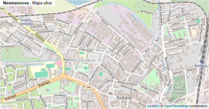 Neumannova - mapa ulice
