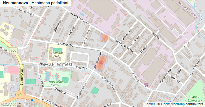 Neumannova - mapa podnikání