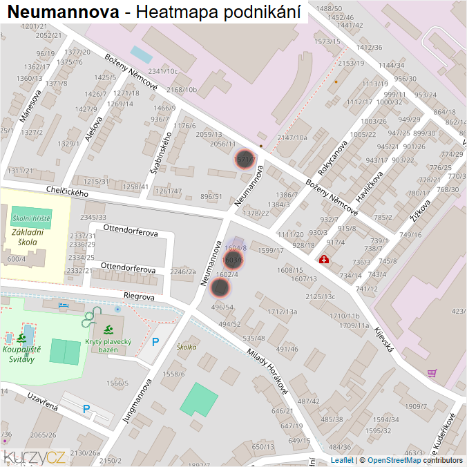 Mapa Neumannova - Firmy v ulici.