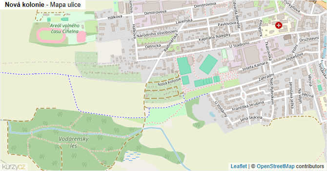 Nová kolonie - mapa ulice