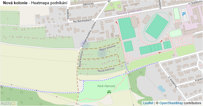 Nová kolonie - mapa podnikání