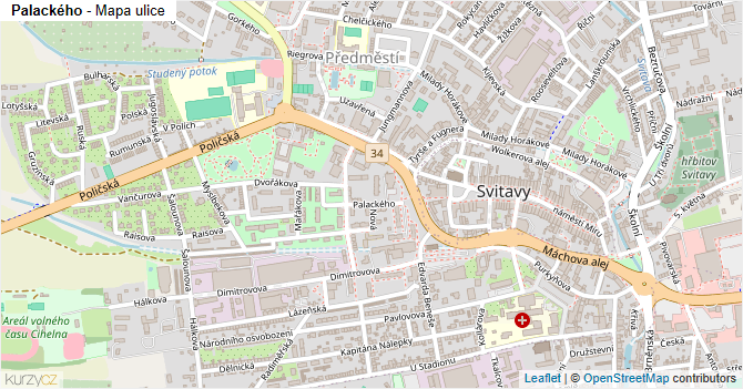 Palackého - mapa ulice