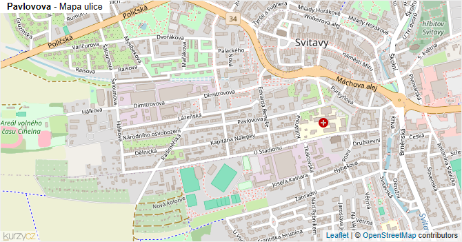 Pavlovova - mapa ulice