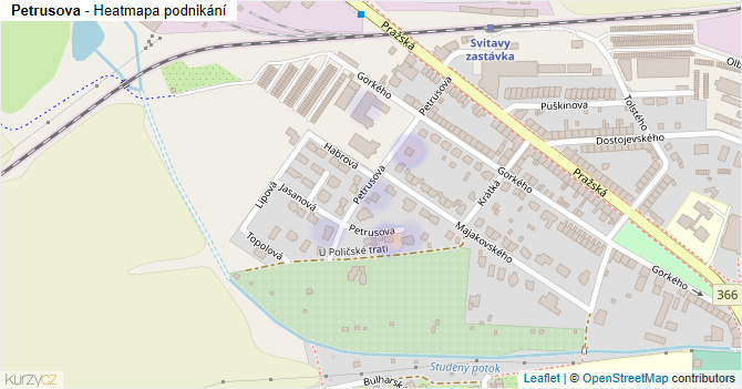Petrusova - mapa podnikání