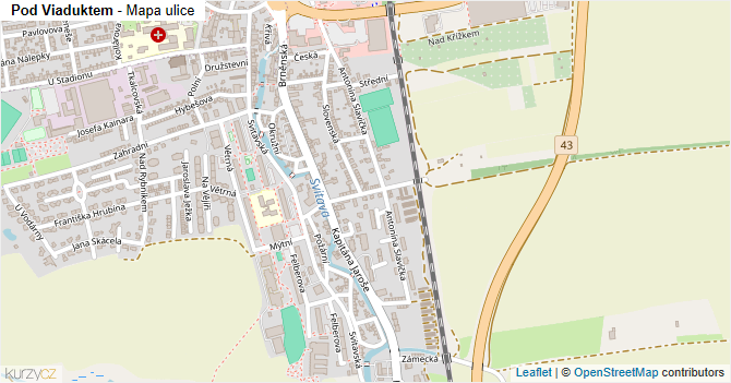 Pod Viaduktem - mapa ulice