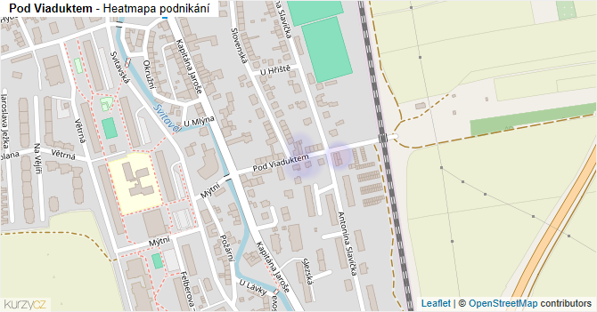 Pod Viaduktem - mapa podnikání
