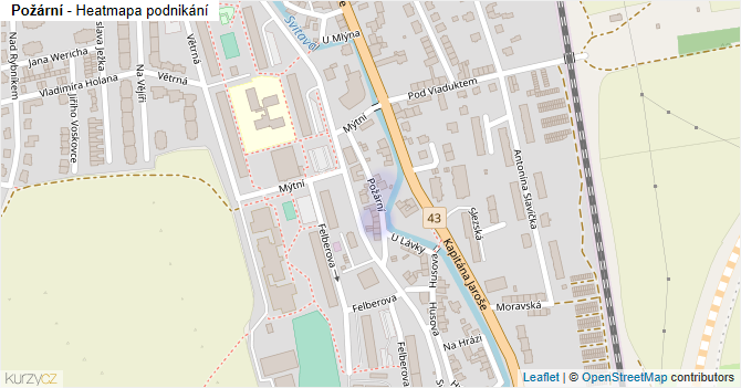 Požární - mapa podnikání