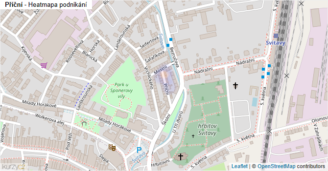 Příční - mapa podnikání