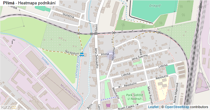 Přímá - mapa podnikání