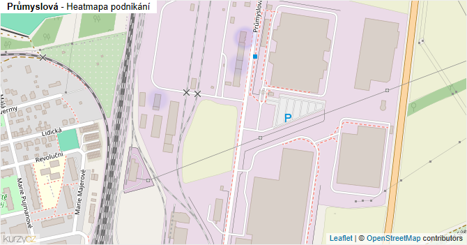 Průmyslová - mapa podnikání
