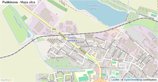 Puškinova - mapa ulice