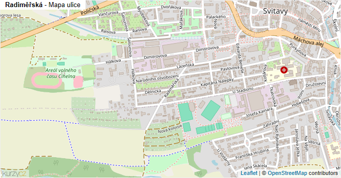Radiměřská - mapa ulice