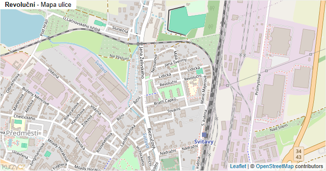 Revoluční - mapa ulice