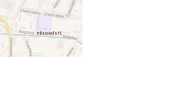 Riegrova v obci Svitavy - mapa ulice