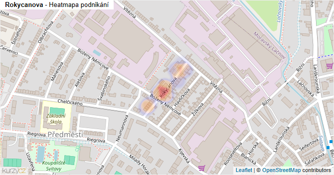 Rokycanova - mapa podnikání
