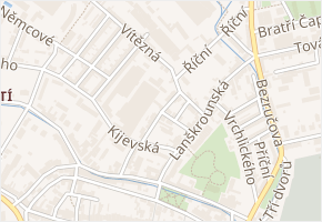 Rooseveltova v obci Svitavy - mapa ulice