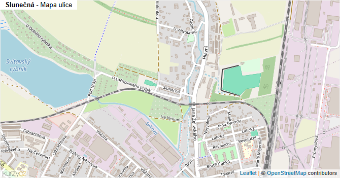 Slunečná - mapa ulice
