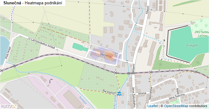 Slunečná - mapa podnikání