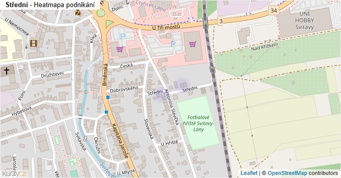 Střední - mapa podnikání
