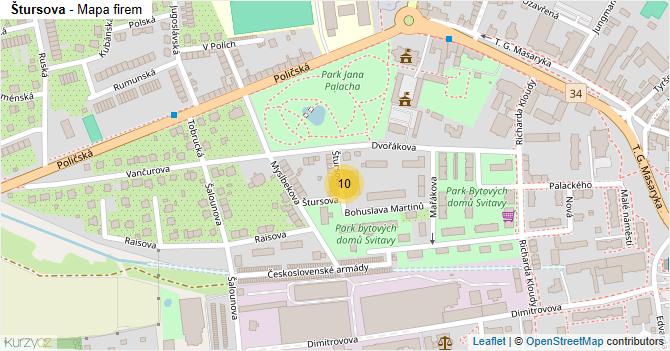 Štursova - mapa firem