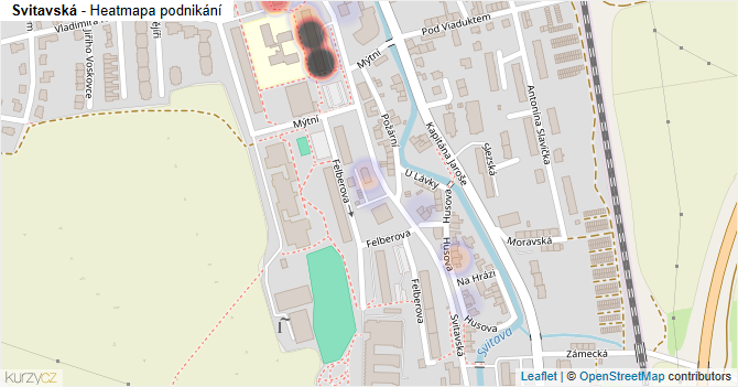 Svitavská - mapa podnikání