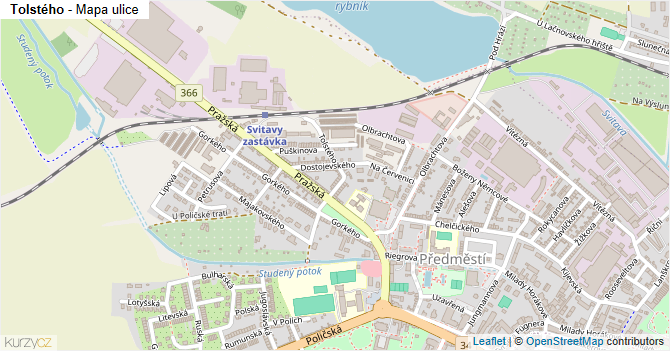 Tolstého - mapa ulice